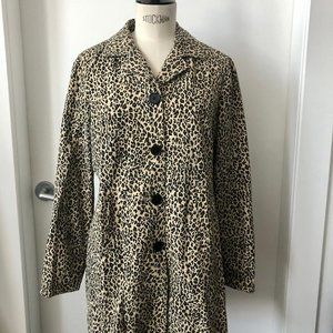 Women Leopard trench coat